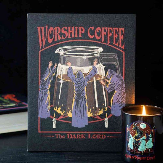 Steven Rhodes Something Different - 19x25cm Worship Coffee by Steven Rhodes Canvas afbeelding - Multicolours
