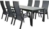AVH-Collectie Nancy Angora dining tuinset 220x100xH74 7 delig verstelbaar