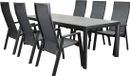 AVH-Collectie Nancy Angora dining tuinset 220x100xH74 7 delig verstelbaar