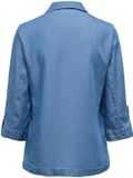 ONLY Onlcaro Charis 3/4 Unlined Blazer WVN CC Dames Blauw