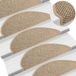 vidaXL Tapis d'escalier auto-adhésifs 15 pièces aspect sisal 65x21x4 cm beige foncé
