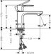 Hansgrohe Rebris E 1-gats wastafelkraan 80 coolstart m. waste mat zwart