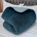 Soleil d'ocre Dekbed met fleece gevoerd, microvezel, 220 x 240 cm, tweekleurig, hemelsblauw en marineblauw