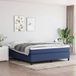 vidaXL Boxspring met matras stof blauw 180x200 cm