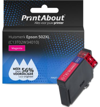 PrintAbout Huismerk Epson 502XL (C13T02W34010) Inktcartridge Magenta Hoge capaciteit