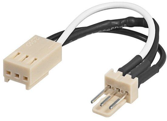 Delock 3-pins Case Fan 12V (v) - 3-pins Case Fan 7V (m) voltage converter