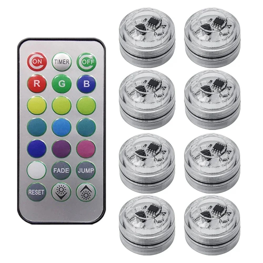 NONE Draadloos zelfklevend LED-auto-interieur Omgevingslicht Afstandsbediening Decor Auto Dak Voet Sfeerlamp Fietsachterlicht