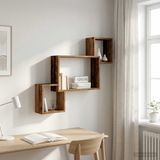 vidaXL Wandplank Muurmontage Oud hout 91,5 x 15 x 76 cm Bewerkt hout