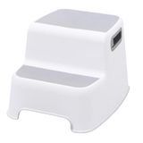 Ubbi Brede kruk met 2 treden voor kinderen, peuterkruk voor toiletpotje, antislip, zachte grip voor veiligheid