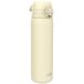 ION8 Lichtgewicht Stalen Kinderwaterfles, 400 ml/13 oz, Zonder Isolatie, Lekvrij, Makkelijk te Openen, Veilige Vergrendeling, Vaatwasserbestendig, Flipdop, Draaggreep, Duurzaam, Romig Wit