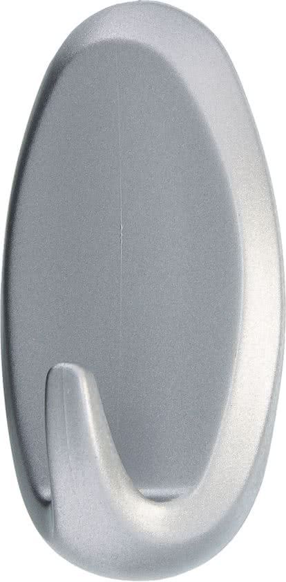 tesa Large Ovaal - Kledinghaken - chroom - kunststof - 2 stuks