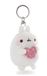 Molang 62770 Porte-clés, Molang avec nœud, 8 cm, blanc, fidèle compagnon en peluche pour sac à dos ou sac, porte-clés pour petits et grands
