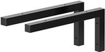 OEM 2x Wastafelconsole van staal, 40 cm, L-profiel, mat zwart, geschikt voor wastafels