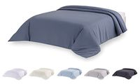 Todocama Dekbedovertrek van microvezel voor extra zacht gevoel. (Blauw grijs), bed 135/140/150 cm - 220 x 220 cm.