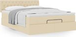 Prolenta Maison Exclusive - Ottoman bed met matras, crème kleur, 140x200 cm, textiel