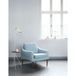 Warm Nordic Lampe sur pied Cone avec table, blanc/teck, 144 cm