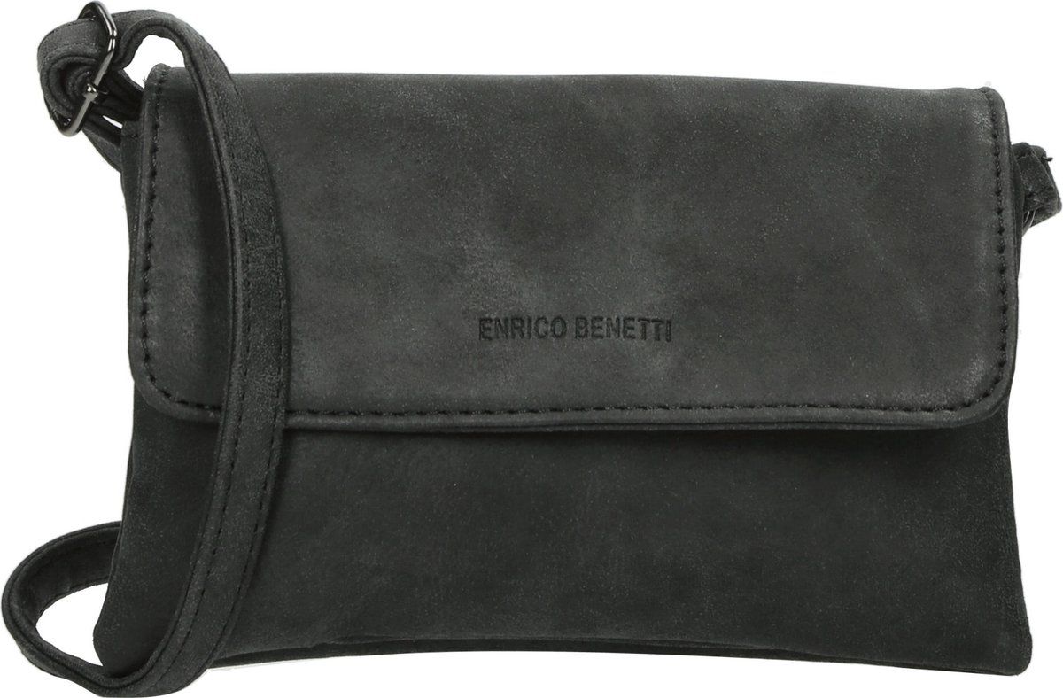 Enrico Benetti Anna crossbodytas met overslag 66638 - zwart