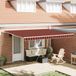 Maison Exclusive - Parasol extensible, orange et marron, 450 x 300 cm