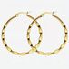 Lucardi Dames Oorringen goldplated 50mm