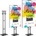 VEVOR Présentoir d'affiches, réglable en hauteur jusqu'à 75 pouces, support de panneau double face robuste, support de panneau autoportant, présentoir de bannière avec base absorbant les chocs pour l'affichage, panneau