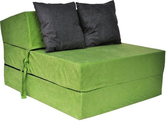 Viking Choice Luxe logeermatras - groen - 200x70x15 cm - met kussens
