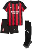 Puma AC Milan Mini 25/26 Thuis Short Sleeve Junior Set Rood 5-6 Years Jongen
