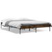 Prolenta Maison Exclusive - Bedframe van gerookt eikenhout, 150x200 cm, met een combinatie van houtvezel en metaal