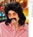 Finidi Disco pruik seventies man zwart met snor