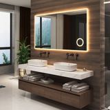 pro.tec Spiegel Racale met LED verlichting 70x100x3 cm wit
