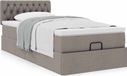 Maison Exclusive - Cadre de lit ottoman avec matelas taupe, 80x200 cm, textile