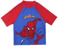 Spider-Man Bathing T-shirt Dark Blue Cotton Short Sleeve UV-resistant Print for Women