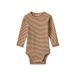 Wheat Coton barboteuse à rayures - brun/beige