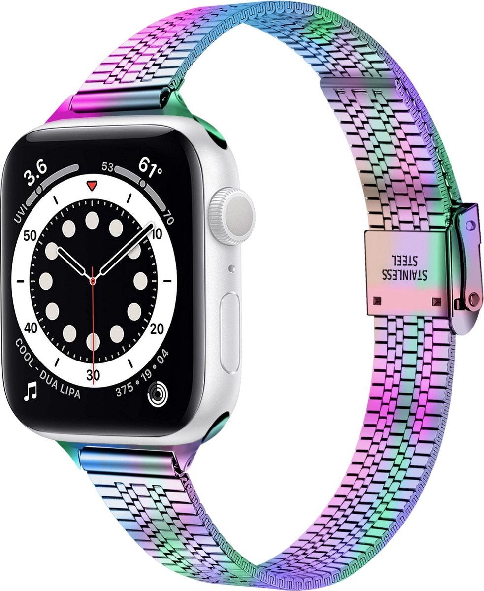 By Qubix Qubix Apple Watch Band - Stainless Steel Slim Fit - Multicolor - 42/44/45/Ultra/49mm