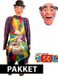 Shoppartners Opblaasbare Abraham tuin pop en masker - 140 cm - 50 jaar geworden - met extra accessoires