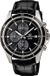 Casio Edifice horloge, zwart echt lederen band, waterdicht tot 10 ATM, chronograaf, 44 mm kast