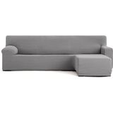 ECOMMERC3 Bankhoes voor chaise longue, kort hoekdeel rechts, zeer elastisch, bi-elastisch, grijs, met schuimkussens en elastieken, geschikt voor rechts of links