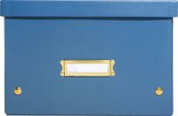 Exacompta 5x Opbergdoos in karton 27x36x19cm Neo Deco, vlak geleverd - Frans blauw - 62352E