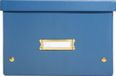 Exacompta 5x Opbergdoos in karton 27x36x19cm Neo Deco, vlak geleverd - Frans blauw - 62352E