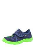 BECK Huisschoenen 'T-Rex' donkerblauw / neongroen / rood / wit