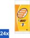 Bic 24 x Lames de rasoir Lame unique Lames jetables 5 lames Lame en acier inoxydable Revêtement chromé Orange Hommes