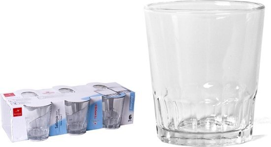 Gerimport Drinkglazen 11 Cl 6 X 6,5 Cm Glas Transparant 6 Stuks