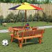 Maison Exclusive Table de pique-nique pour 4 enfants avec parasol, en pin massif