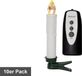 Star Trading Bougies de Noël LED sans fil 'John' avec télécommande, 10 pièces, sur piles, minuterie, blanc, H 13 cm