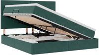 vidaXL LED Opbergbed met Matras Donkergroen 160 x 200 cm Fluweel