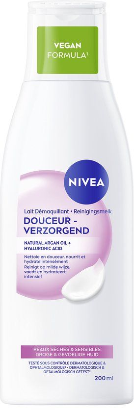 NIVEA Verzorgende reinigingsmelk - Droge en Gevoelige huid - Make-up Remover - Gezichtsreiniger - 200 ml