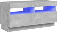 vidaXL Tv-meubel met LED-verlichting 80x35x40 cm betongrijs