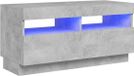 vidaXL Tv-meubel met LED-verlichting 80x35x40 cm betongrijs