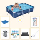 Bestway Rechthoekig Steel Pro Zwembad - 300 x 201 x 66 cm - Blauw