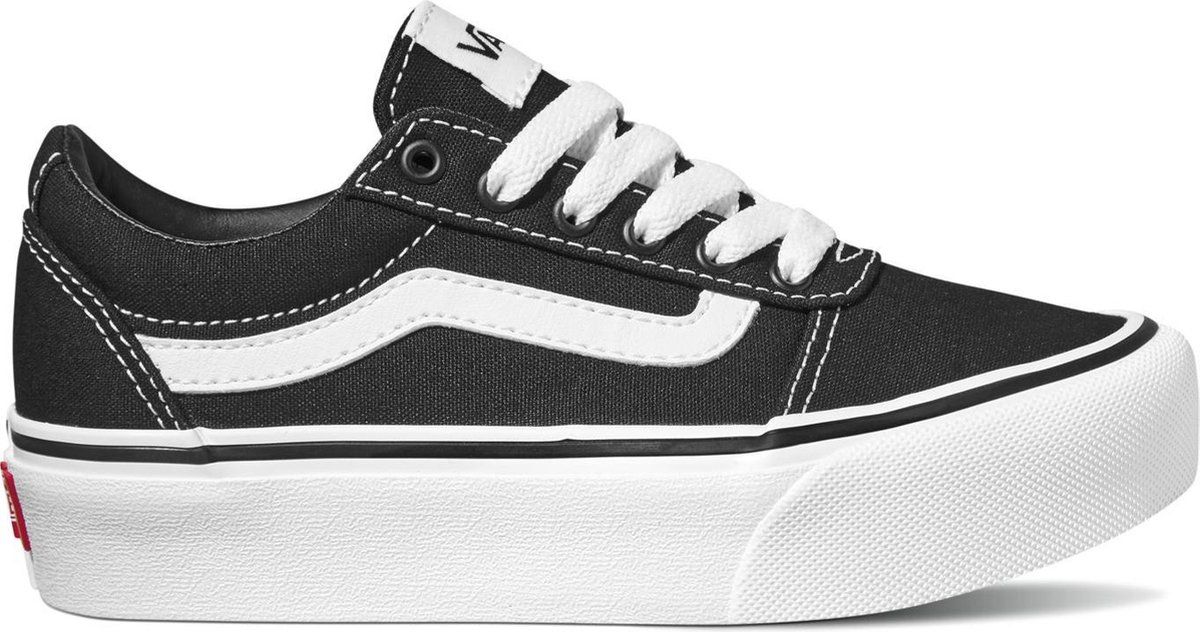 Vans MY Ward Platform Meisjes Sneakers - (Canvas) Black/White - Maat 33
