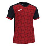 Joma Supernova III Shirt Korte Mouw Heren - Zwart / Rood | Maat: XL